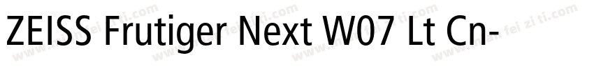 ZEISS Frutiger Next W07 Lt Cn字体转换